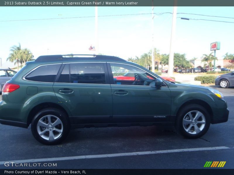Cypress Green Pearl / Warm Ivory Leather 2013 Subaru Outback 2.5i Limited