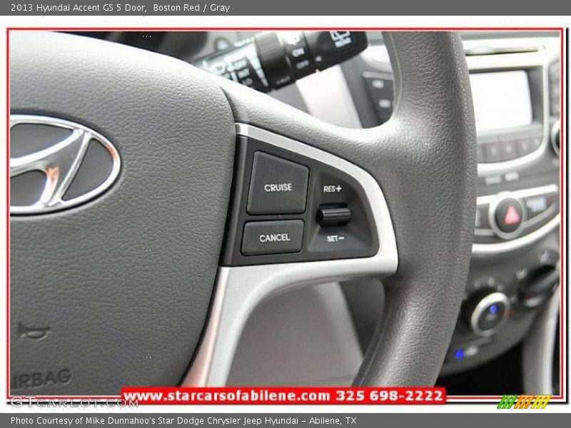 Boston Red / Gray 2013 Hyundai Accent GS 5 Door