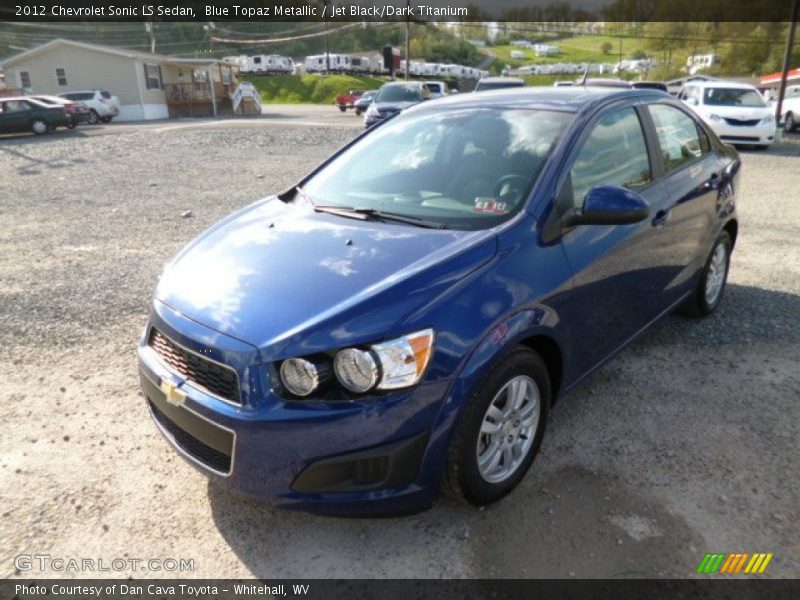 Blue Topaz Metallic / Jet Black/Dark Titanium 2012 Chevrolet Sonic LS Sedan