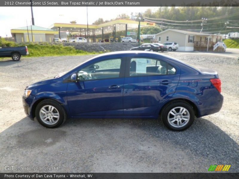 Blue Topaz Metallic / Jet Black/Dark Titanium 2012 Chevrolet Sonic LS Sedan