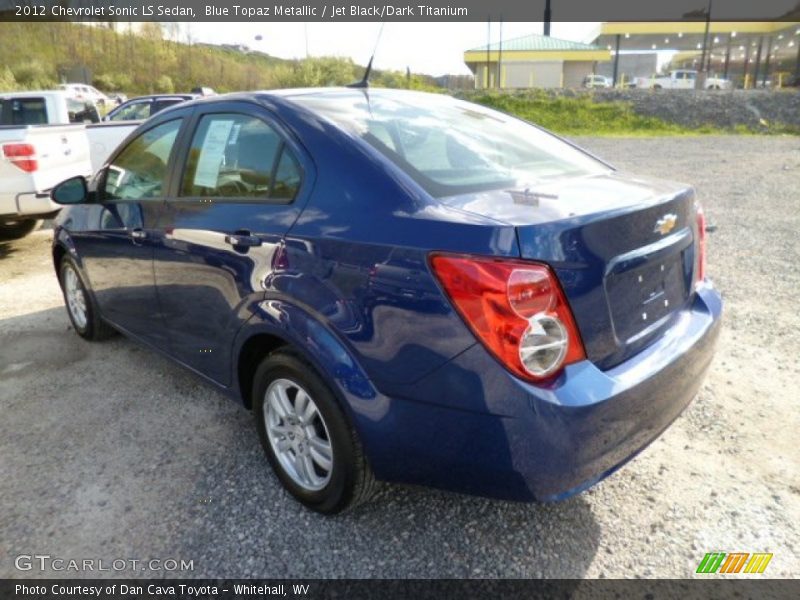 Blue Topaz Metallic / Jet Black/Dark Titanium 2012 Chevrolet Sonic LS Sedan