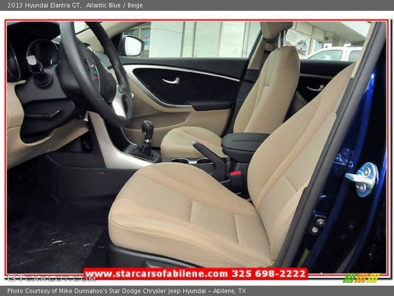 Atlantic Blue / Beige 2013 Hyundai Elantra GT