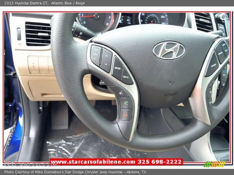 Atlantic Blue / Beige 2013 Hyundai Elantra GT