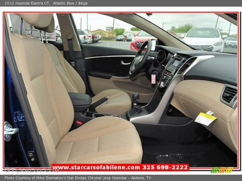 Atlantic Blue / Beige 2013 Hyundai Elantra GT