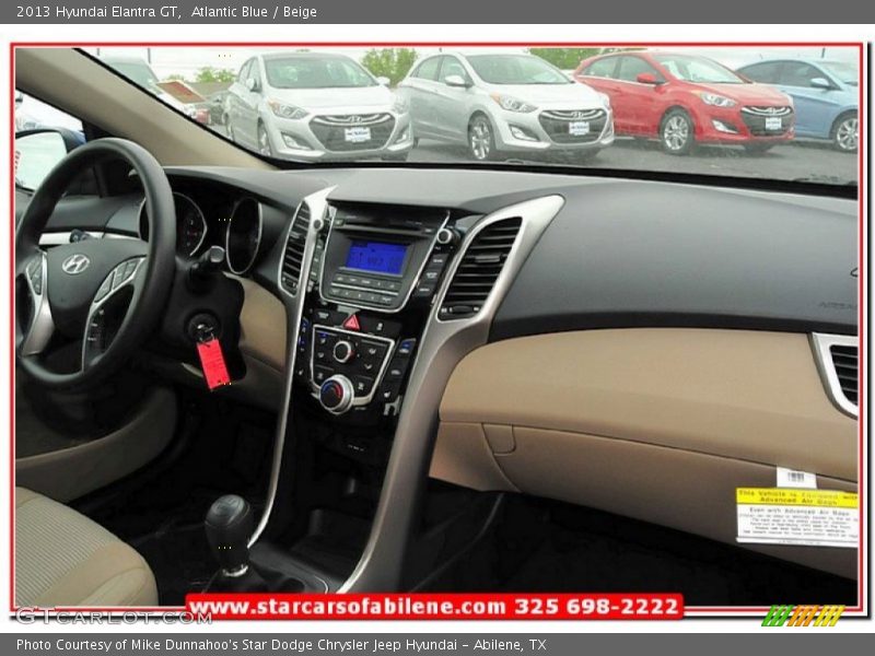 Atlantic Blue / Beige 2013 Hyundai Elantra GT