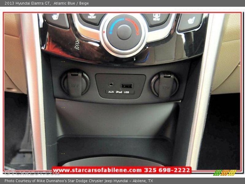 Atlantic Blue / Beige 2013 Hyundai Elantra GT