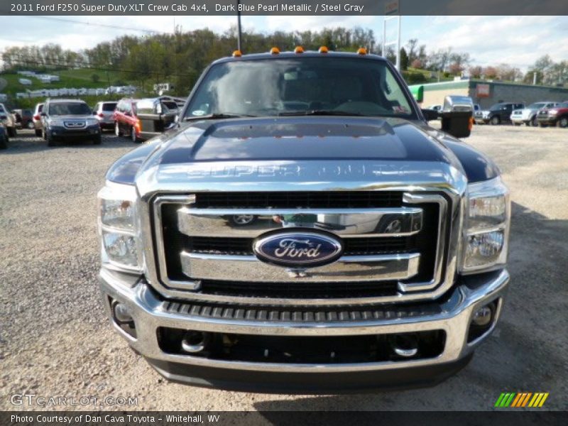 Dark Blue Pearl Metallic / Steel Gray 2011 Ford F250 Super Duty XLT Crew Cab 4x4