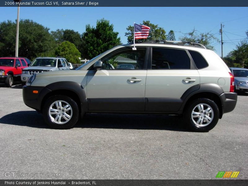 Sahara Silver / Beige 2006 Hyundai Tucson GLS V6