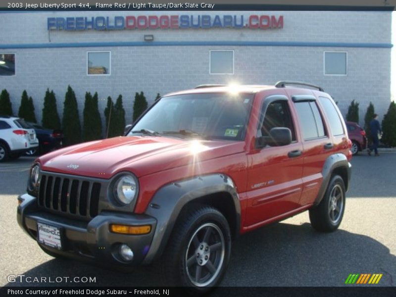 Flame Red / Light Taupe/Dark Slate Gray 2003 Jeep Liberty Sport 4x4
