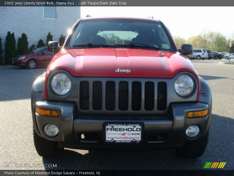 Flame Red / Light Taupe/Dark Slate Gray 2003 Jeep Liberty Sport 4x4
