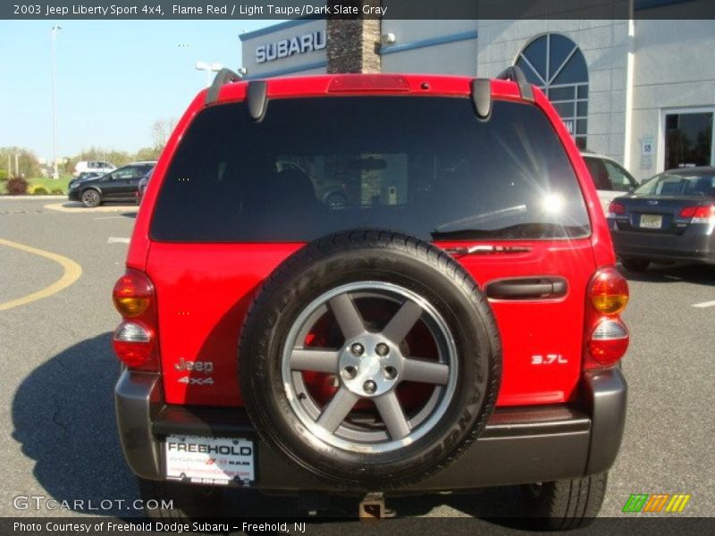 Flame Red / Light Taupe/Dark Slate Gray 2003 Jeep Liberty Sport 4x4