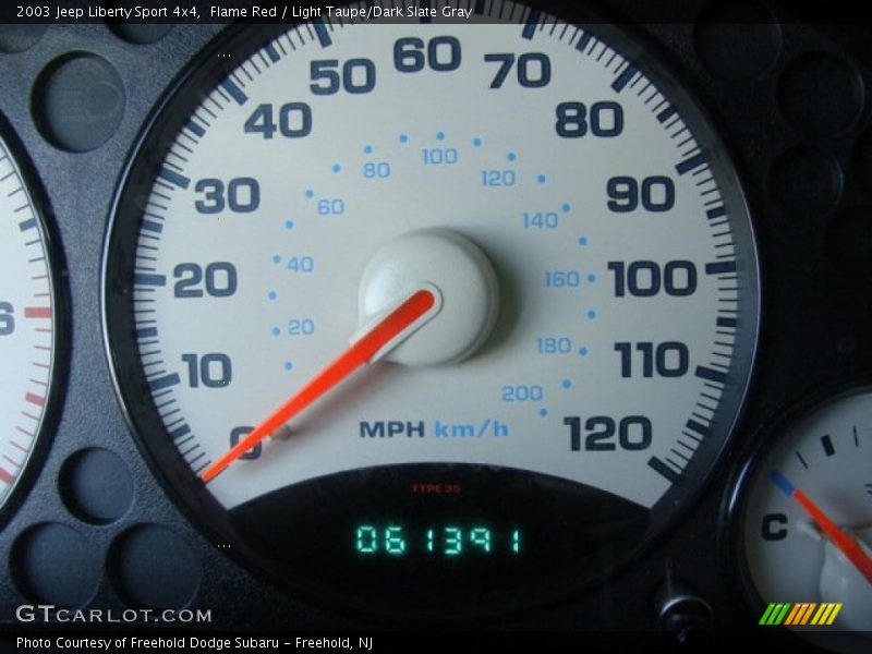 Flame Red / Light Taupe/Dark Slate Gray 2003 Jeep Liberty Sport 4x4