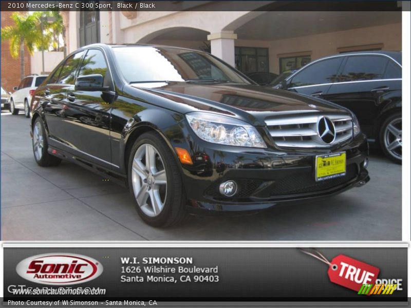 Black / Black 2010 Mercedes-Benz C 300 Sport
