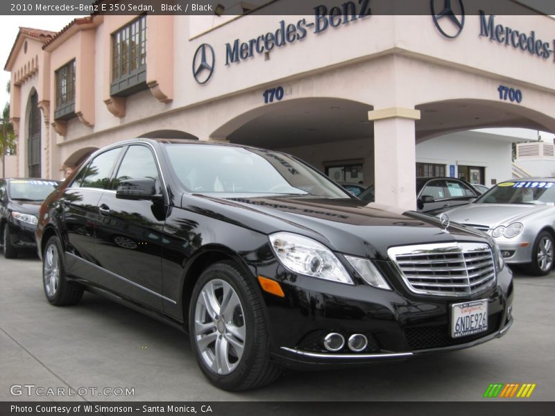 Black / Black 2010 Mercedes-Benz E 350 Sedan