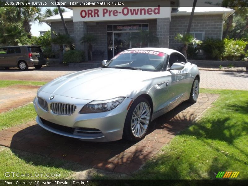 Titanium Silver Metallic / Black 2009 BMW Z4 sDrive35i Roadster
