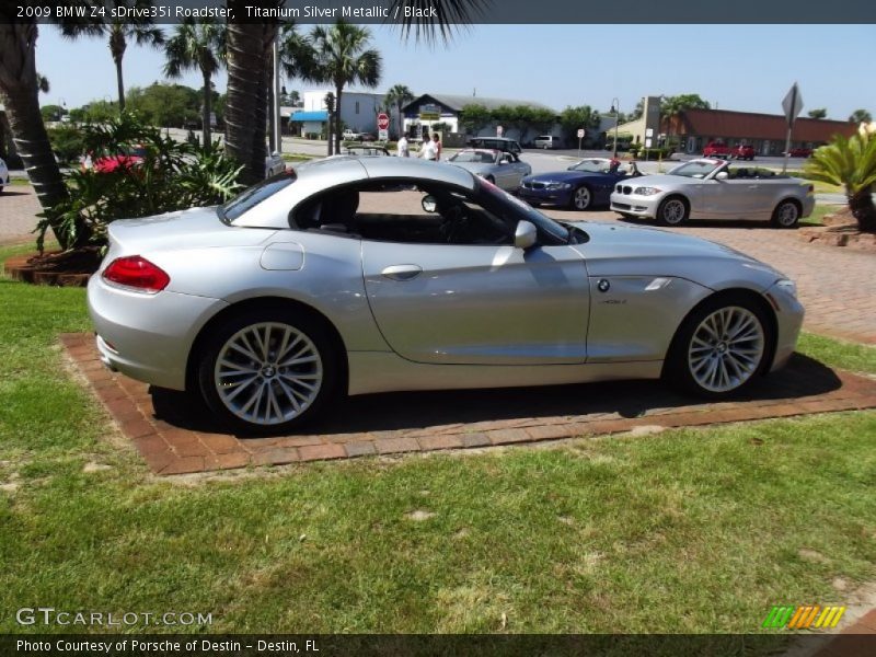 Titanium Silver Metallic / Black 2009 BMW Z4 sDrive35i Roadster