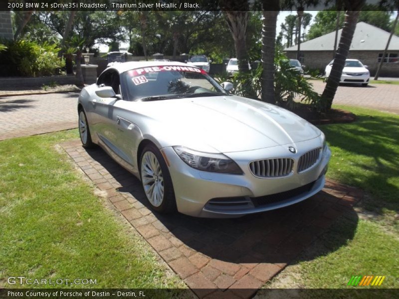 Titanium Silver Metallic / Black 2009 BMW Z4 sDrive35i Roadster
