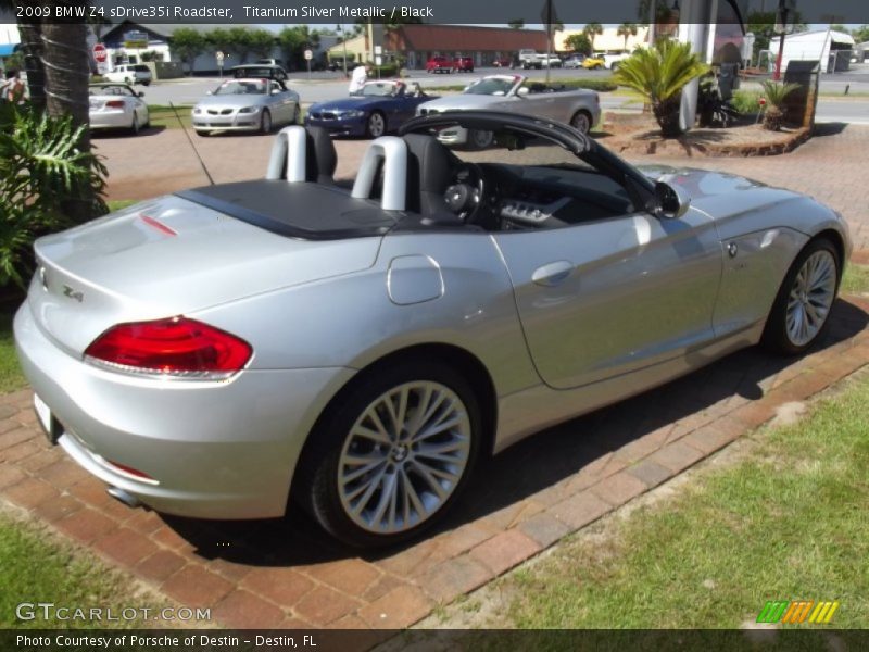 Titanium Silver Metallic / Black 2009 BMW Z4 sDrive35i Roadster