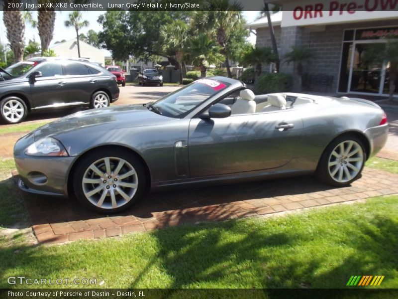 Lunar Grey Metallic / Ivory/Slate 2007 Jaguar XK XK8 Convertible