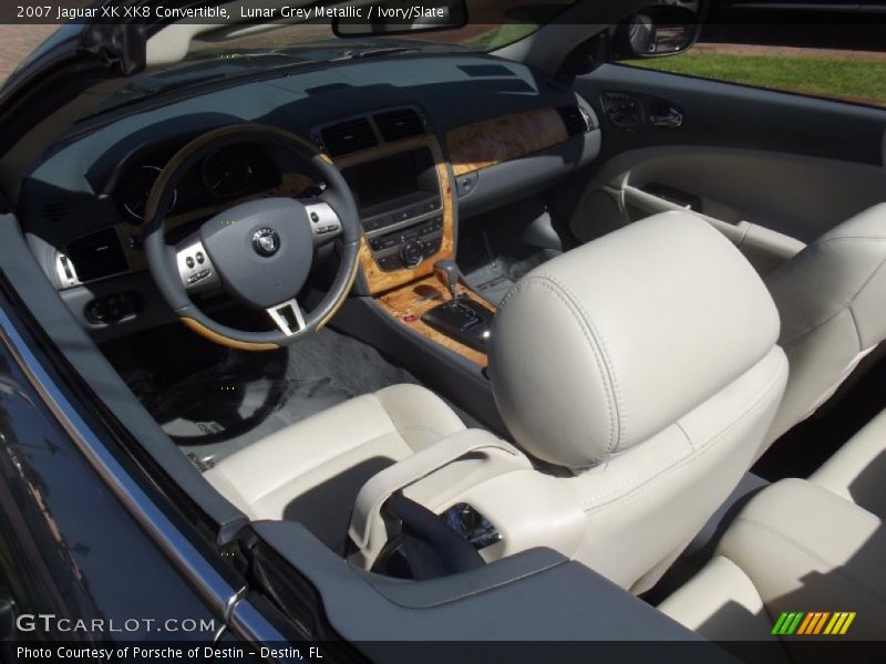 Lunar Grey Metallic / Ivory/Slate 2007 Jaguar XK XK8 Convertible
