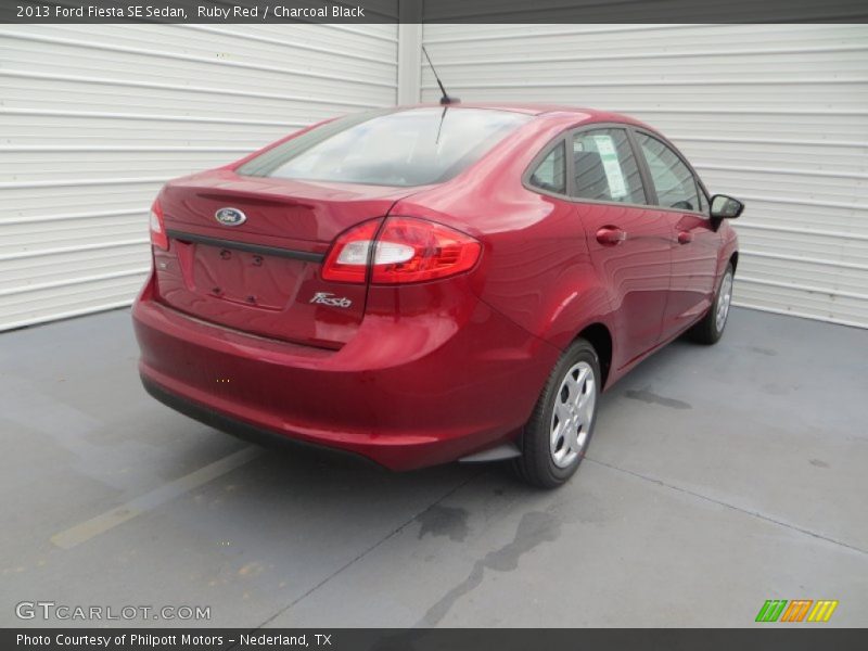 Ruby Red / Charcoal Black 2013 Ford Fiesta SE Sedan