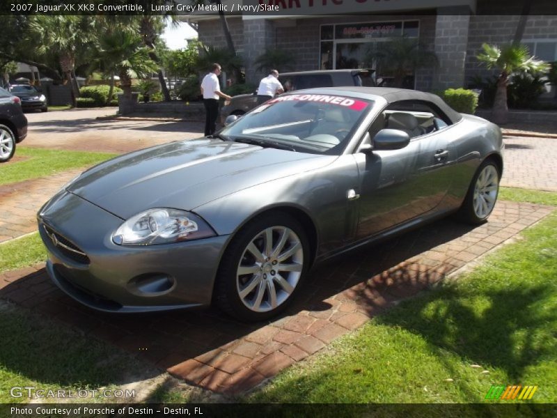 Lunar Grey Metallic / Ivory/Slate 2007 Jaguar XK XK8 Convertible