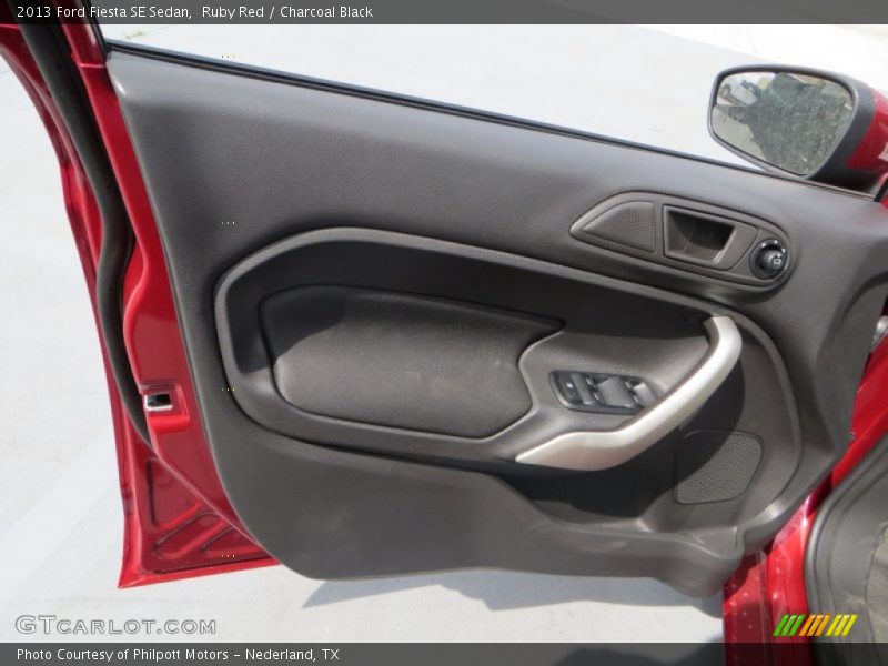 Ruby Red / Charcoal Black 2013 Ford Fiesta SE Sedan