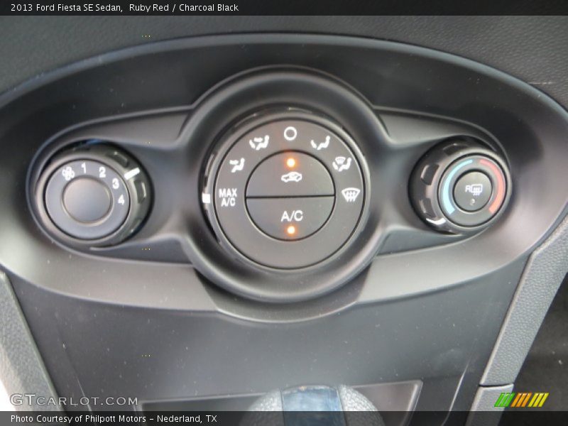 Ruby Red / Charcoal Black 2013 Ford Fiesta SE Sedan