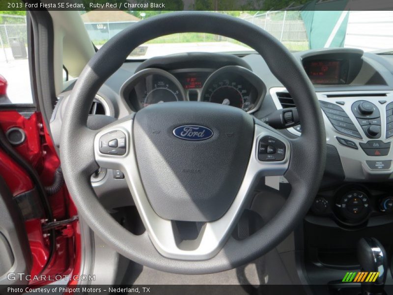 Ruby Red / Charcoal Black 2013 Ford Fiesta SE Sedan