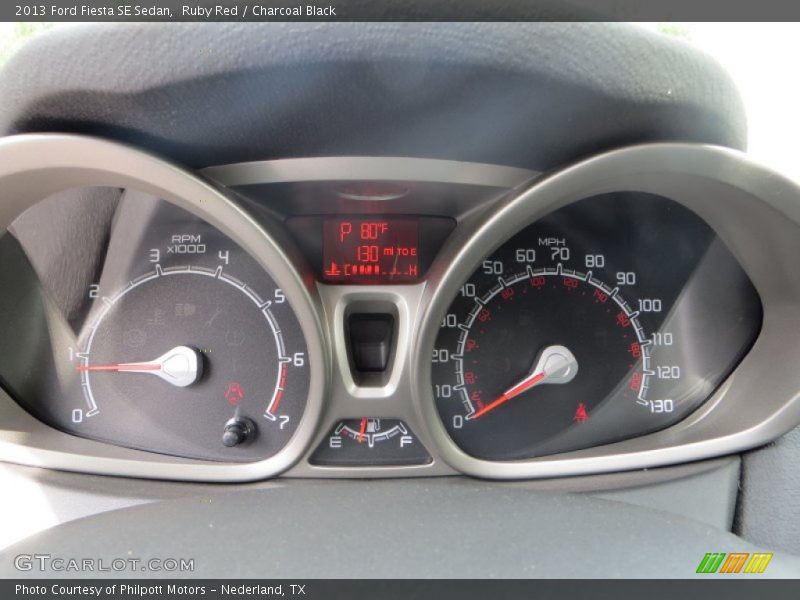 Ruby Red / Charcoal Black 2013 Ford Fiesta SE Sedan