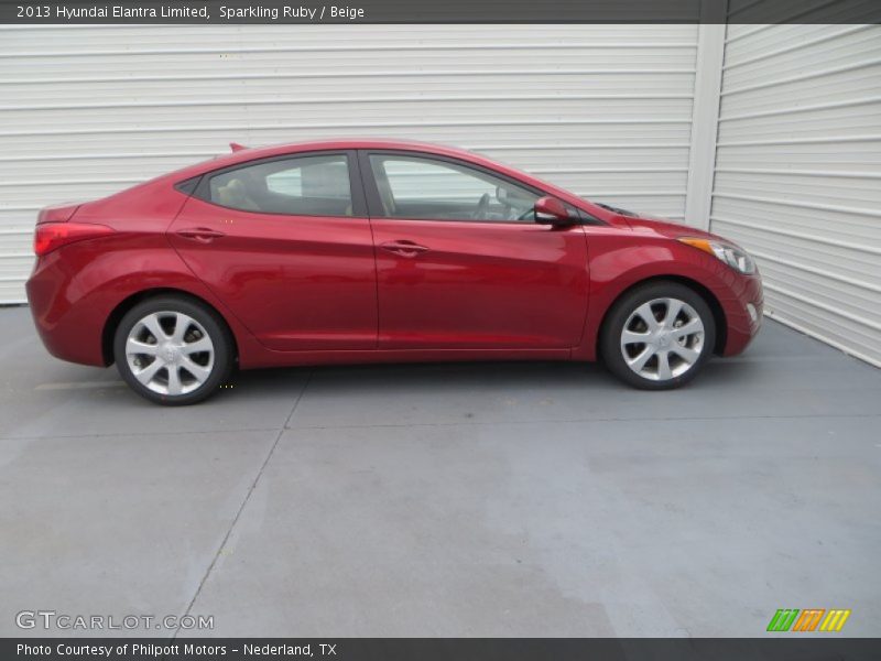 Sparkling Ruby / Beige 2013 Hyundai Elantra Limited