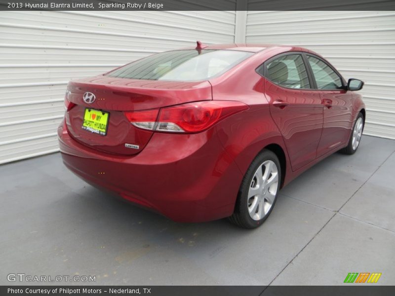 Sparkling Ruby / Beige 2013 Hyundai Elantra Limited
