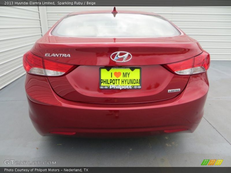 Sparkling Ruby / Beige 2013 Hyundai Elantra Limited