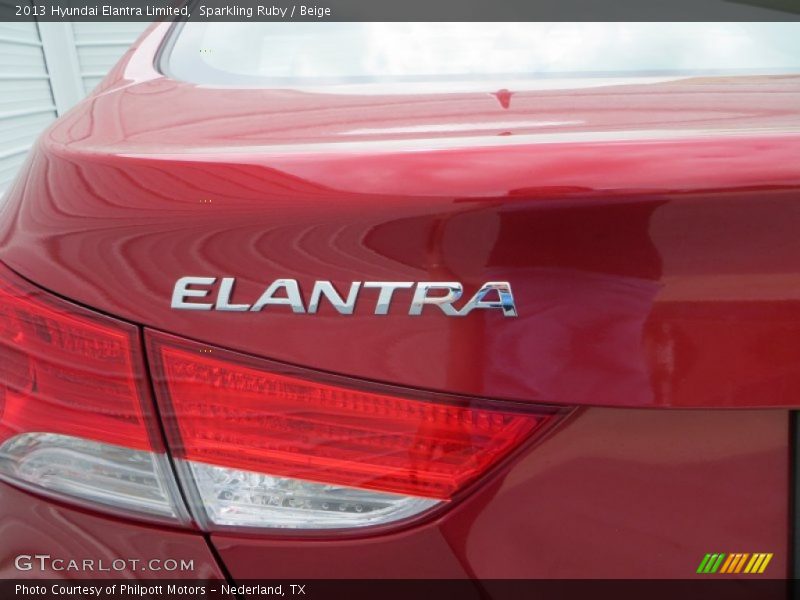 Sparkling Ruby / Beige 2013 Hyundai Elantra Limited