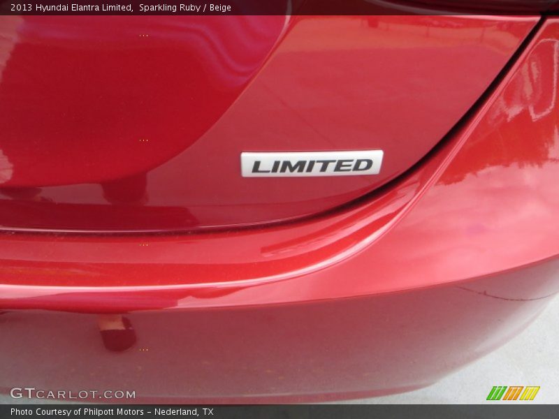 Sparkling Ruby / Beige 2013 Hyundai Elantra Limited