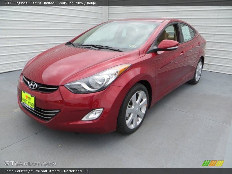 Sparkling Ruby / Beige 2013 Hyundai Elantra Limited