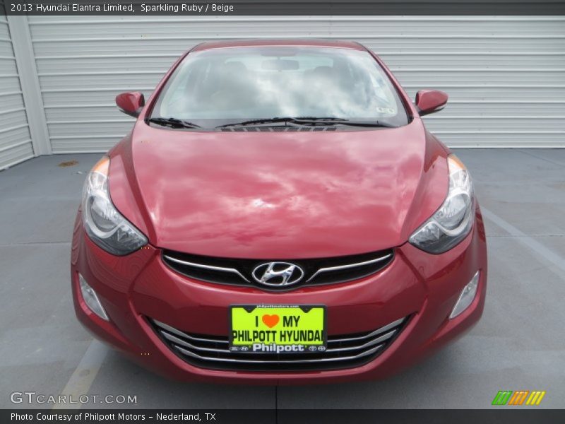 Sparkling Ruby / Beige 2013 Hyundai Elantra Limited