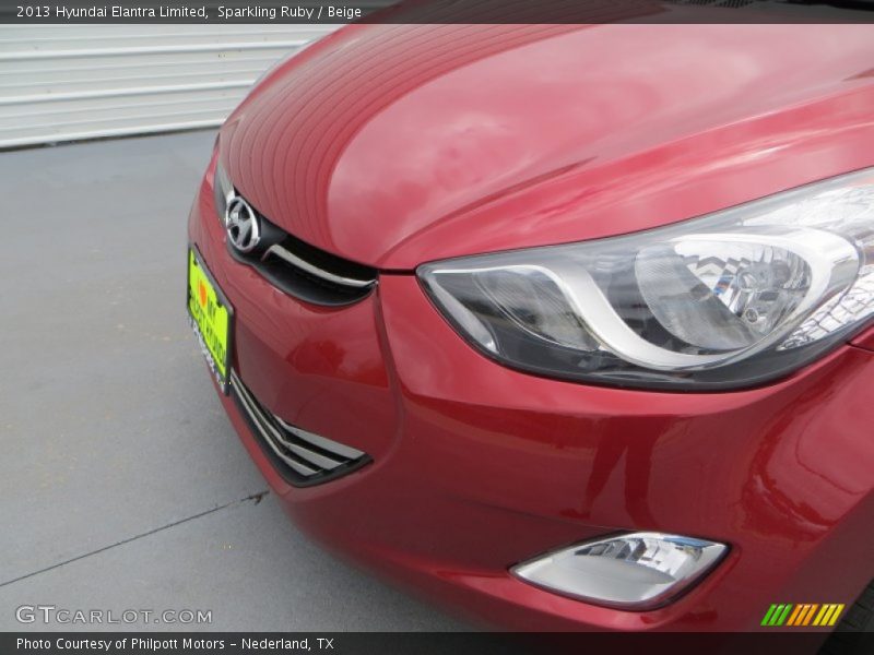 Sparkling Ruby / Beige 2013 Hyundai Elantra Limited