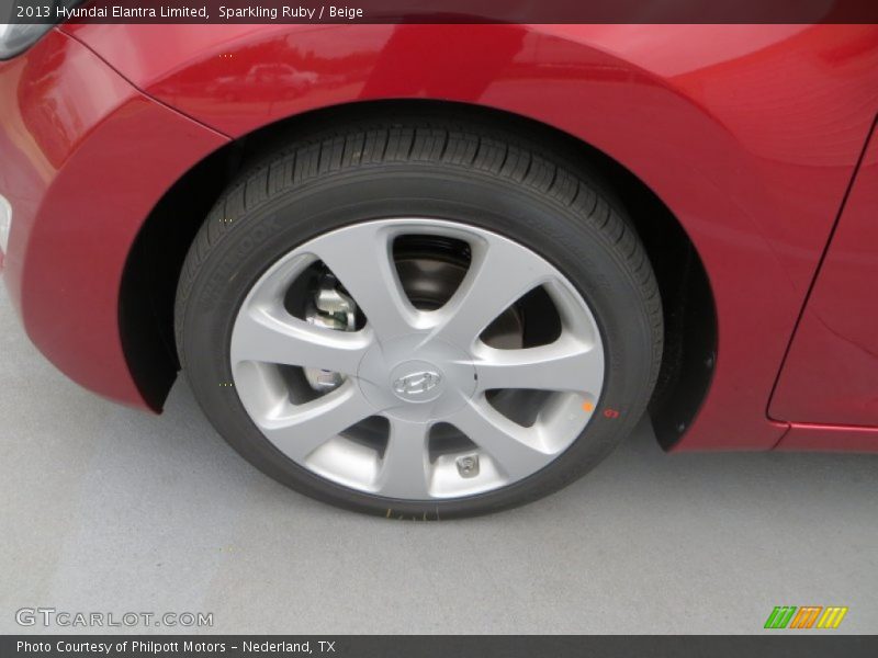 Sparkling Ruby / Beige 2013 Hyundai Elantra Limited