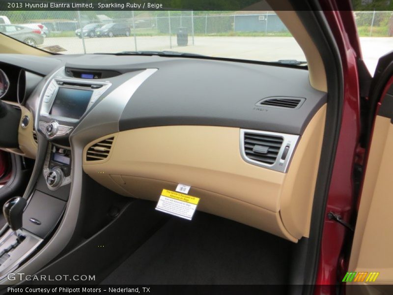Sparkling Ruby / Beige 2013 Hyundai Elantra Limited