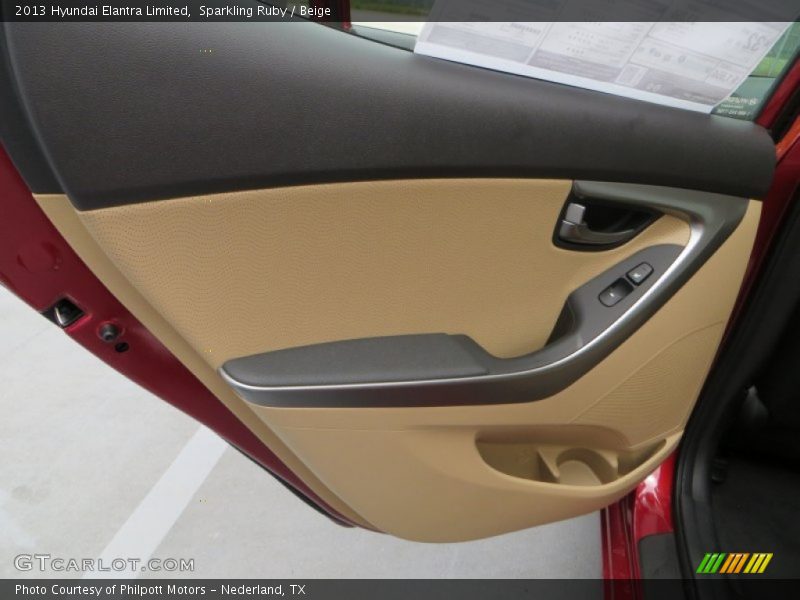 Sparkling Ruby / Beige 2013 Hyundai Elantra Limited