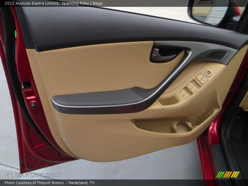 Sparkling Ruby / Beige 2013 Hyundai Elantra Limited