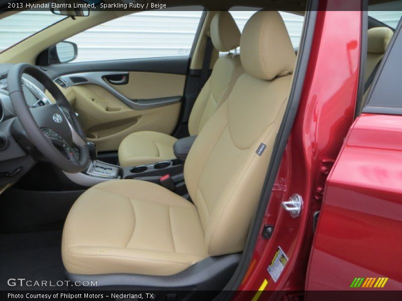 Sparkling Ruby / Beige 2013 Hyundai Elantra Limited