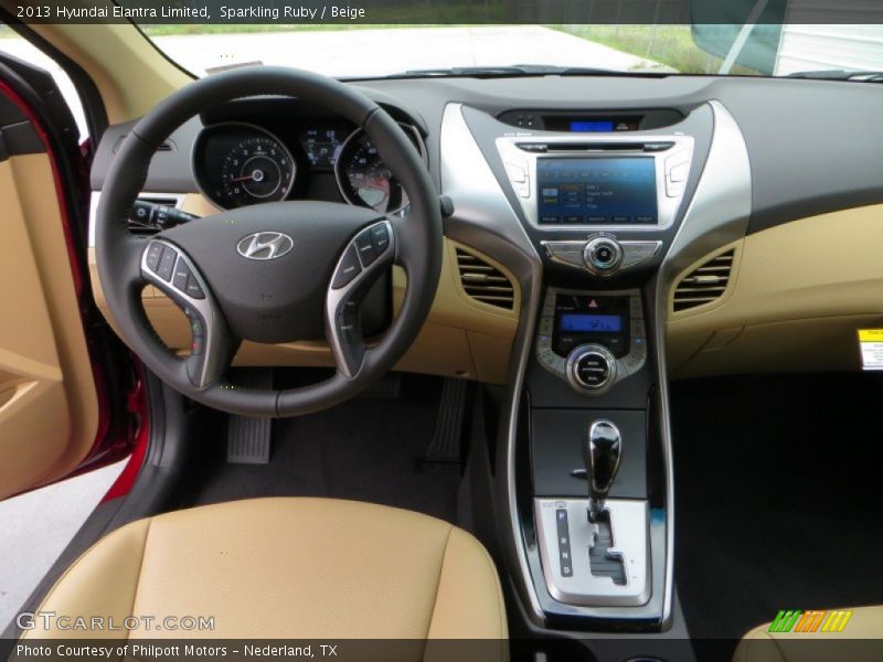 Sparkling Ruby / Beige 2013 Hyundai Elantra Limited