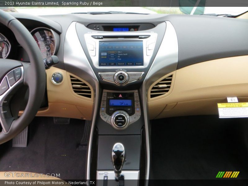 Sparkling Ruby / Beige 2013 Hyundai Elantra Limited