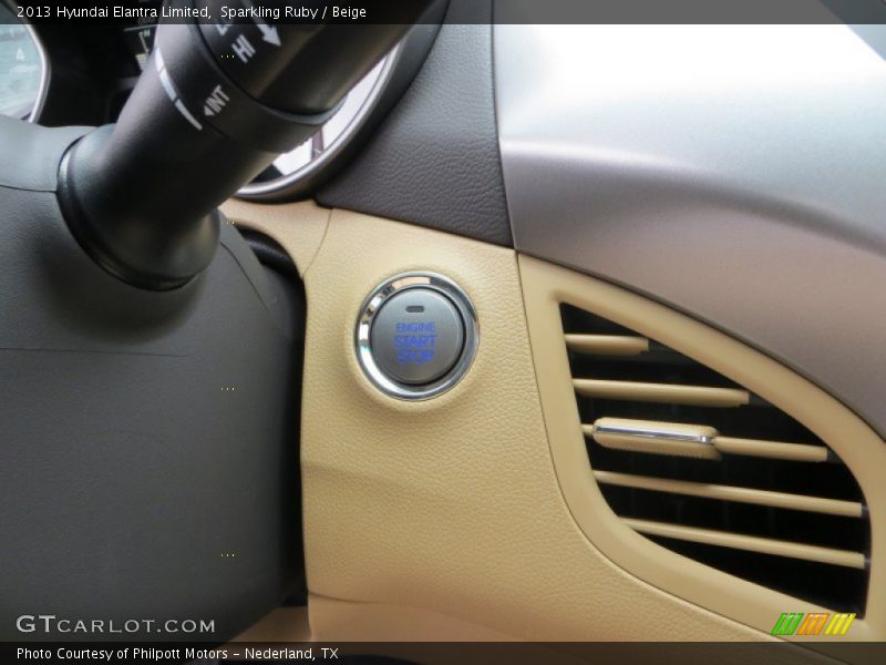 Sparkling Ruby / Beige 2013 Hyundai Elantra Limited