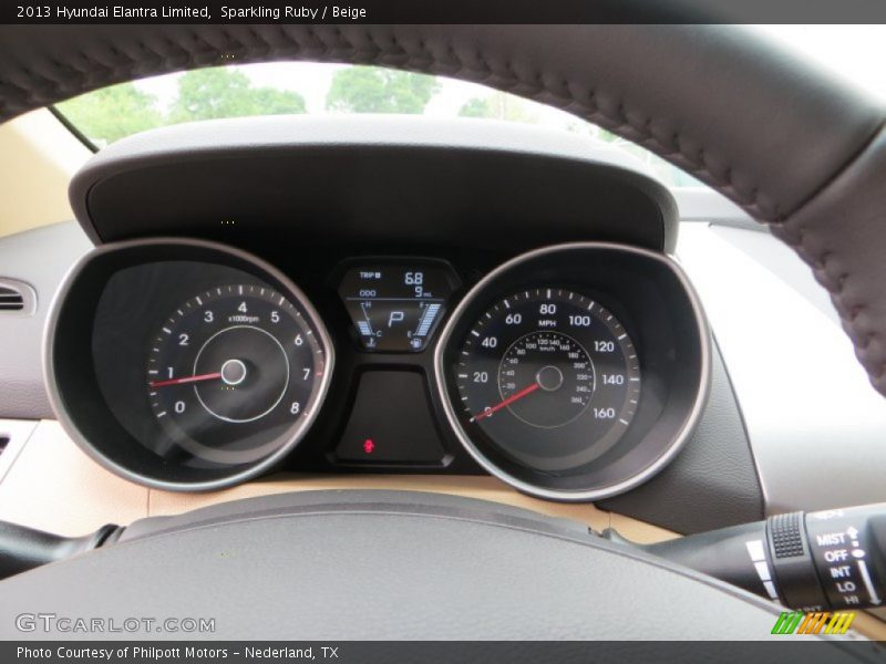 Sparkling Ruby / Beige 2013 Hyundai Elantra Limited
