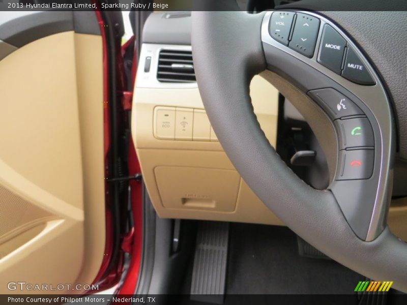 Sparkling Ruby / Beige 2013 Hyundai Elantra Limited