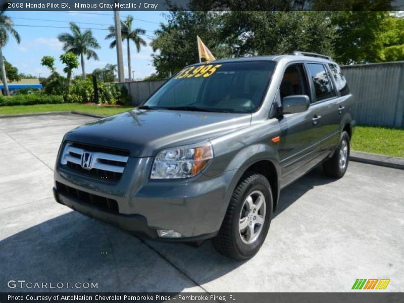 Nimbus Gray Metallic / Gray 2008 Honda Pilot EX