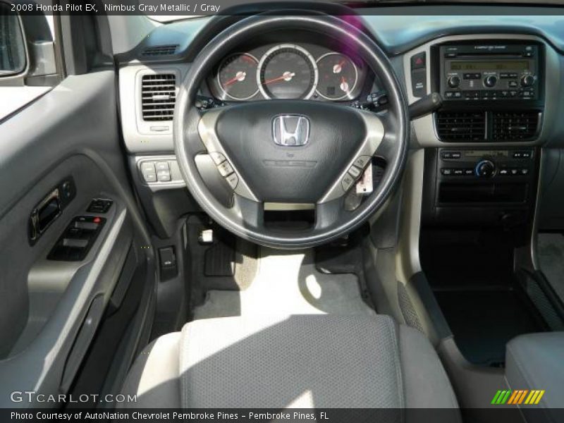 Nimbus Gray Metallic / Gray 2008 Honda Pilot EX